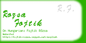 rozsa fojtik business card
